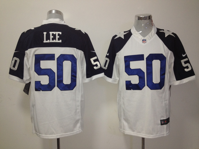 Dallas Cowboys 50 Lee White Thankgivings Nike Game Jersey